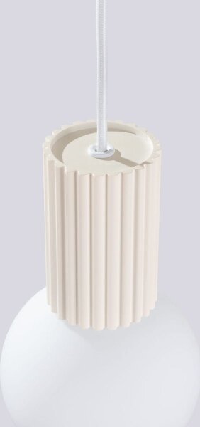 Sollux SL.1719 - Lampadario a sospensione con filo HALO 1xG9/8W/230V diametro 12 cm color crema