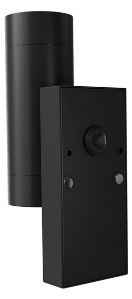 Applique Bidirezionale IP65 2xGU10 con sensore Movimento - Nera