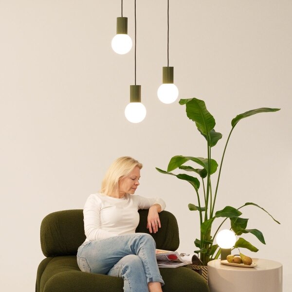 Sollux SL.1725 - Lampadario a sospensione con filo HALO 3xG9/8W/230V diametro 25 cm verde