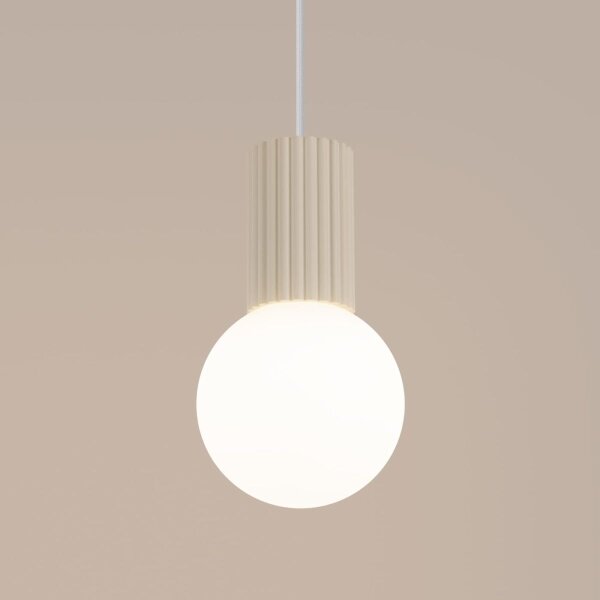Sollux SL.1719 - Lampadario a sospensione con filo HALO 1xG9/8W/230V diametro 12 cm color crema