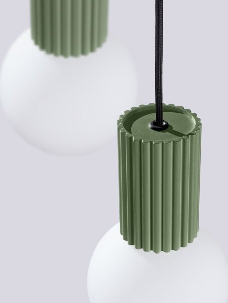 Sollux SL.1725 - Lampadario a sospensione con filo HALO 3xG9/8W/230V diametro 25 cm verde