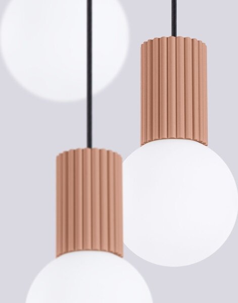 Sollux SL.1735 - Lampadario a sospensione con filo HALO 3xG9/8W/230V diametro 25 cm marrone