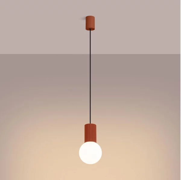 Sollux SL.1729 - Lampadario a sospensione con filo HALO 1xG9/8W/230V diametro 12 cm arancione