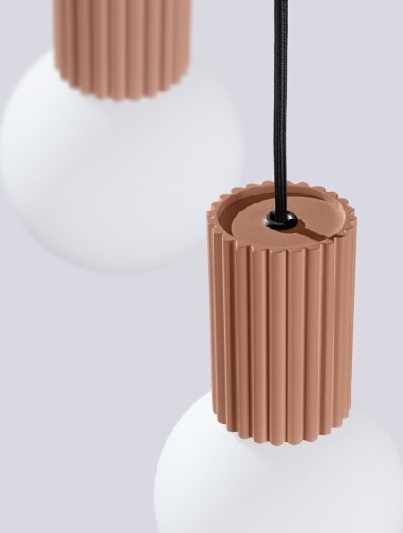 Sollux SL.1735 - Lampadario a sospensione con filo HALO 3xG9/8W/230V diametro 25 cm marrone