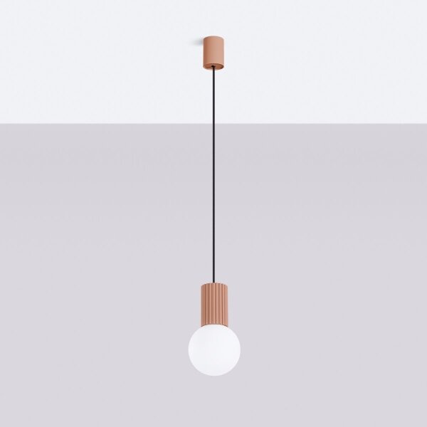 Sollux SL.1734 - Lampadario a sospensione con filo HALO 1xG9/8W/230V diametro 12 cm marrone