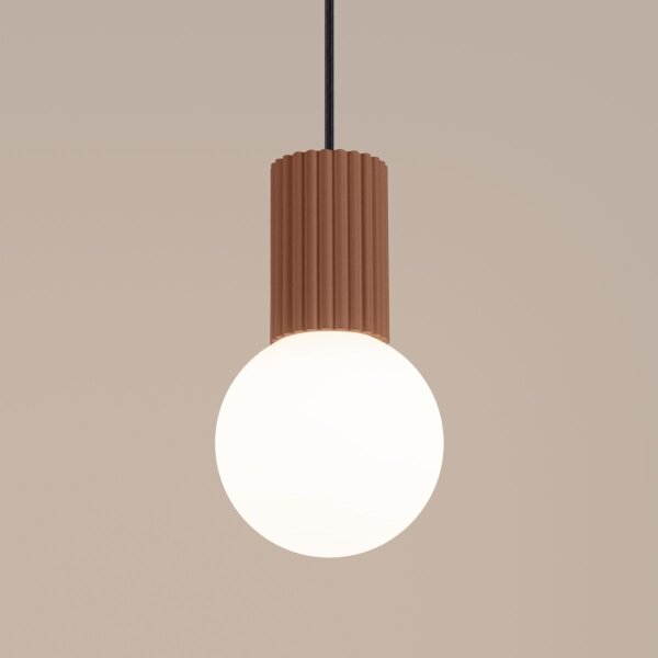 Sollux SL.1734 - Lampadario a sospensione con filo HALO 1xG9/8W/230V diametro 12 cm marrone