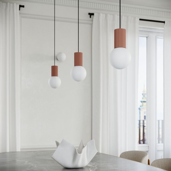 Sollux SL.1734 - Lampadario a sospensione con filo HALO 1xG9/8W/230V diametro 12 cm marrone