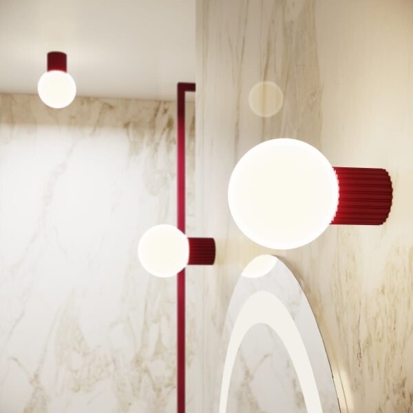 Sollux SL.1747 - Applique da bagno HALO 1xG9/8W/230V IP44 rosso