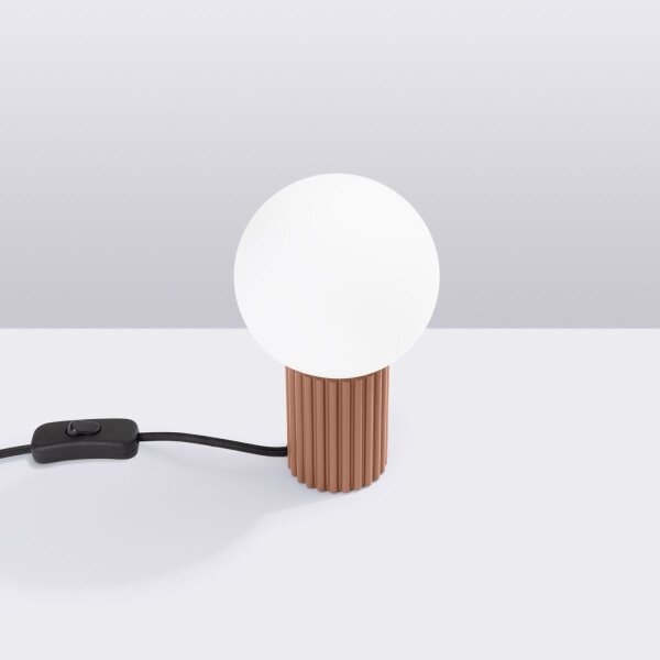 Sollux SL.1736 - Lampada da tavolo HALO 1xG9/8W/230V diametro 12 cm marrone