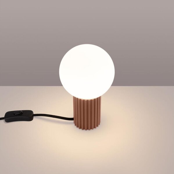 Sollux SL.1736 - Lampada da tavolo HALO 1xG9/8W/230V diametro 12 cm marrone