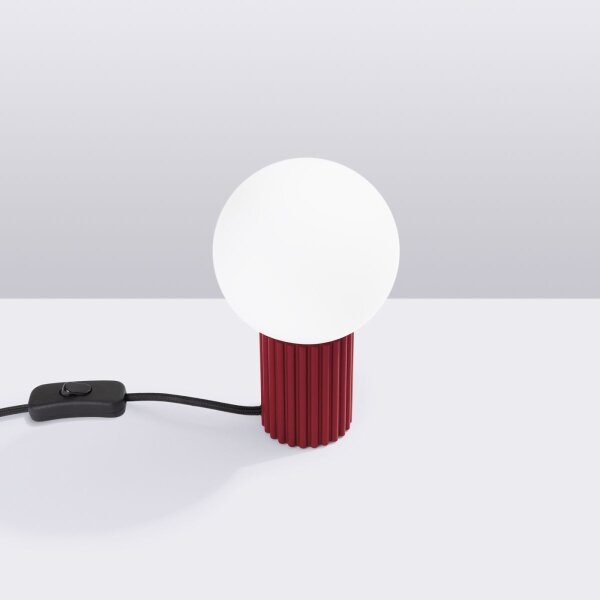 Sollux SL.1751 - Lampada da tavolo HALO 1xG9/8W/230V diametro 12 cm rosso