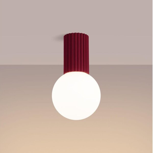 Sollux SL.1748 - Plafoniera da bagno HALO 1xG9/8W/230V IP44 rosso