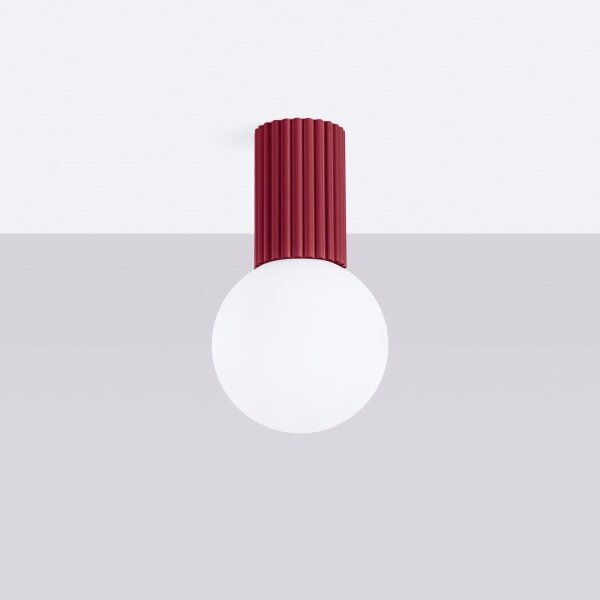 Sollux SL.1748 - Plafoniera da bagno HALO 1xG9/8W/230V IP44 rosso