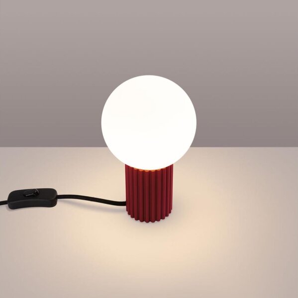 Sollux SL.1751 - Lampada da tavolo HALO 1xG9/8W/230V diametro 12 cm rosso