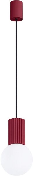 Sollux SL.1749 - Lampadario a sospensione con filo HALO 1xG9/8W/230V diametro 12 cm rosso