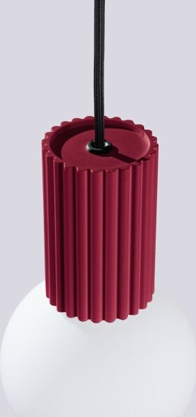 Sollux SL.1749 - Lampadario a sospensione con filo HALO 1xG9/8W/230V diametro 12 cm rosso