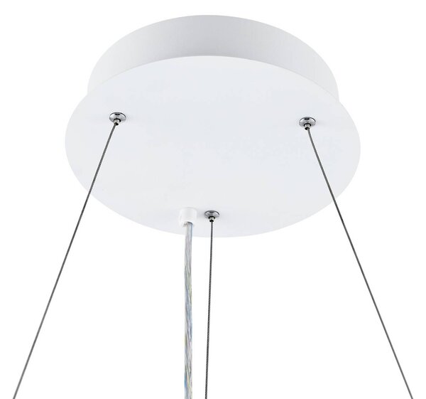 Deko-Light Lampada LED a sospensione PANEL, bianca, Ø 63 cm, metallo, CCT, dimmerabile, 50 dimmerabile, Bianco / Opale, Studio / Ufficio, Alluminio, Moderno