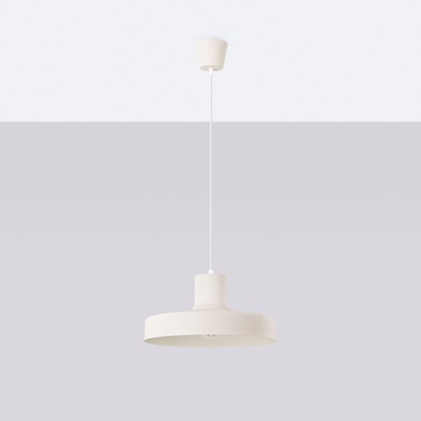 Sollux SL.1704 - Lampadario a sospensione con filo BILO 1xE27/15W/230V diametro 35 cm color crema