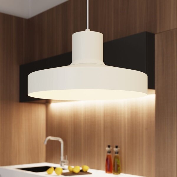 Sollux SL.1704 - Lampadario a sospensione con filo BILO 1xE27/15W/230V diametro 35 cm color crema