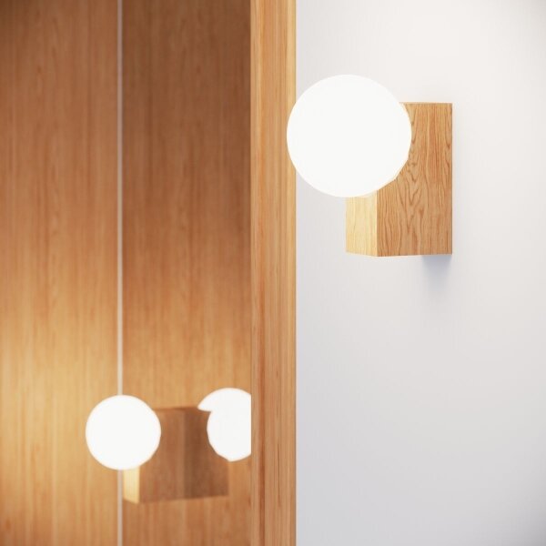 Sollux SL.1682 - Applique BULBO 1xG9/8W/230V faggio/bianco