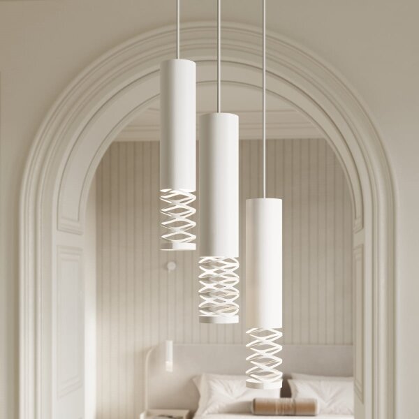 Sollux SL.1686 - Lampadario a sospensione con filo LAMI 1xGU10/10W/230V bianco
