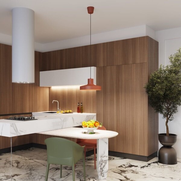 Sollux SL.1706 - Lampadario a sospensione con filo BILO 1xE27/15W/230V diametro 35 cm arancione