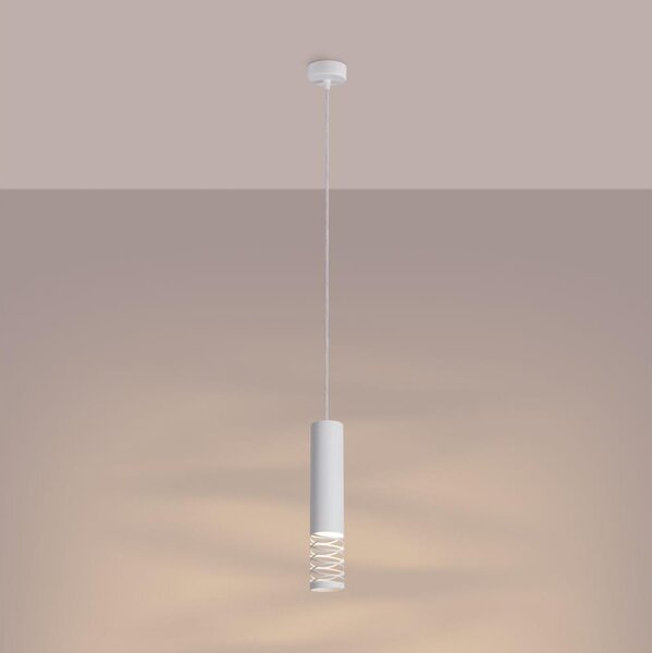 Sollux SL.1686 - Lampadario a sospensione con filo LAMI 1xGU10/10W/230V bianco
