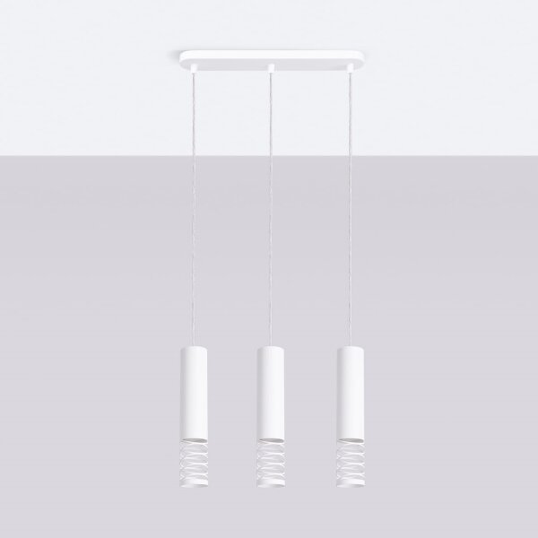 Sollux SL.1688 - Lampadario a sospensione con filo LAMI 3xGU10/10W/230V bianco