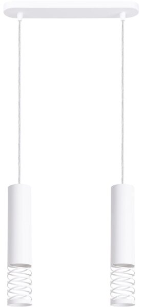 Sollux SL.1687 - Lampadario a sospensione con filo LAMI 2xGU10/10W/230V bianco