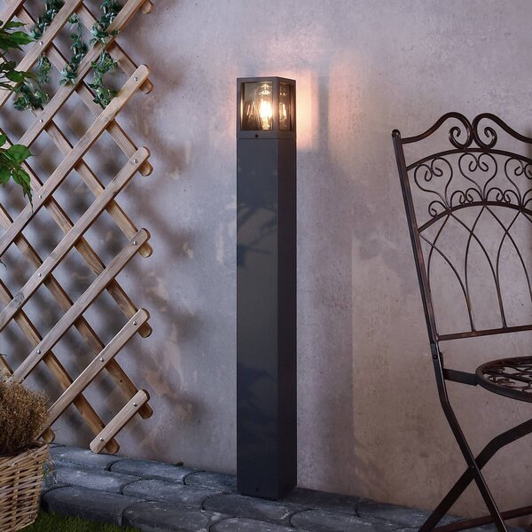Deko-Light Lampioncino da giardino Facado II, dimmerabile, Alluminio / Grigio / Zincato, Alluminio, Moderno, Lampada da esterni