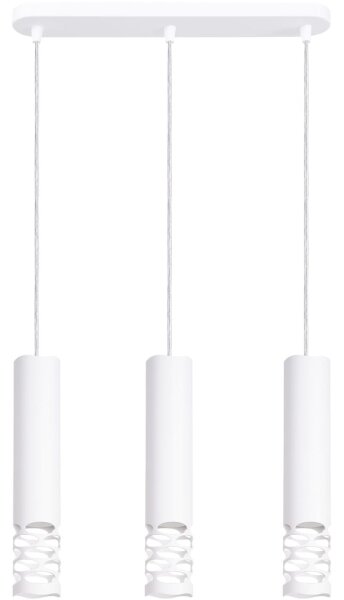 Sollux SL.1693 - Lampadario a sospensione con filo LIRO 3xGU10/10W/230V bianco