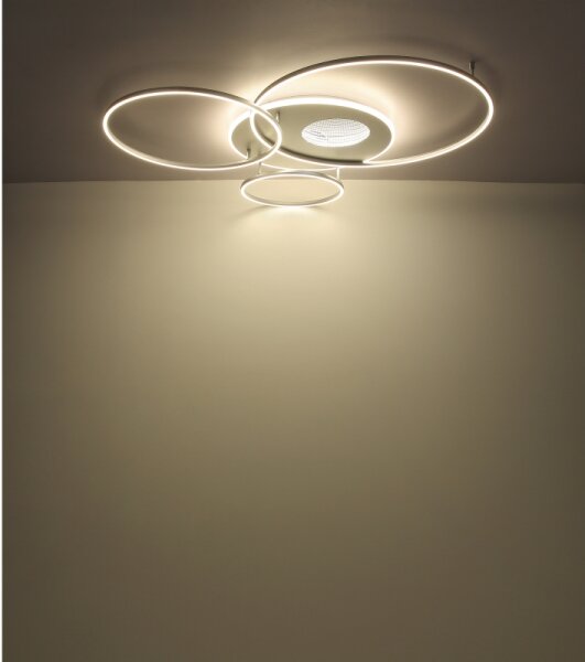 Globo 48466-70A - Plafoniera LED dimmerabile INVERTINA LED/70W/230V, finitura argento + telecomando