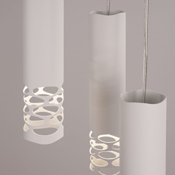 Sollux SL.1694 - Lampadario a sospensione con filo LIRO 3xGU10/10W/230V bianco