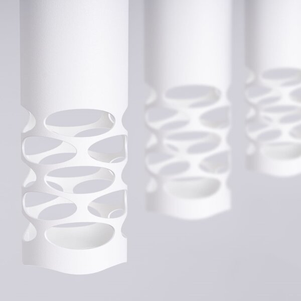 Sollux SL.1693 - Lampadario a sospensione con filo LIRO 3xGU10/10W/230V bianco