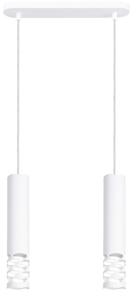 Sollux SL.1692 - Lampadario a sospensione con filo LIRO 2xGU10/10W/230V bianco