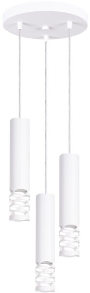 Sollux SL.1694 - Lampadario a sospensione con filo LIRO 3xGU10/10W/230V bianco
