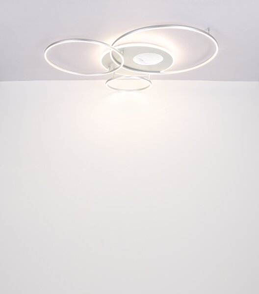 Globo 48466-70A - Plafoniera LED dimmerabile INVERTINA LED/70W/230V, finitura argento + telecomando
