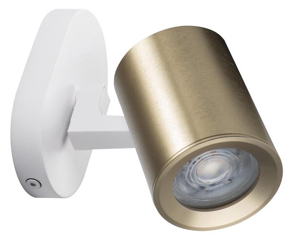 Kanlux 38964 - Faretto da parete LAURIN 1xGU10/10W/230V ottone/bianco