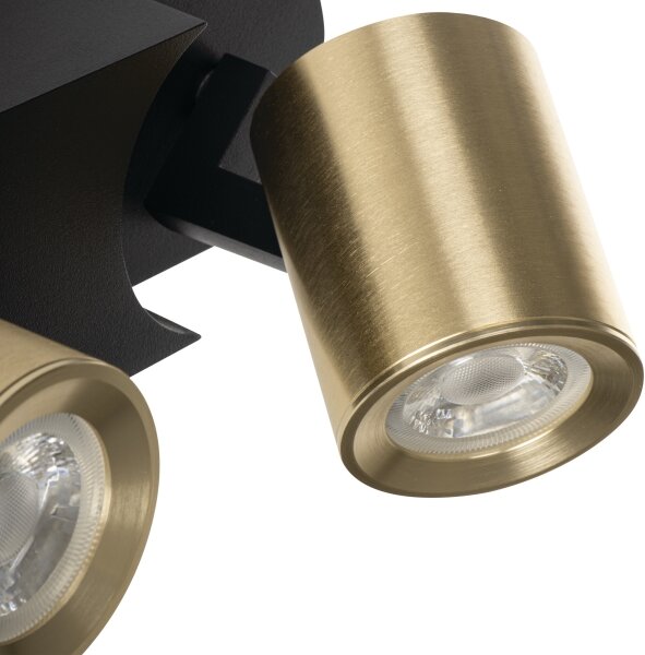 Kanlux 38961 - Faretto LAURIN 2xGU10/10W/230V ottone/nero