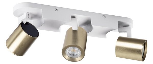 Kanlux 38966 - Faretto LAURIN 3xGU10/10W/230V ottone/bianco