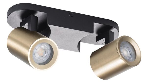 Kanlux 38961 - Faretto LAURIN 2xGU10/10W/230V ottone/nero