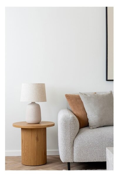 Lampada da tavolo color crema con paralume in tessuto (altezza 47 cm) Croft - House Nordic