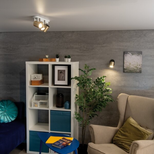Kanlux 38966 - Faretto LAURIN 3xGU10/10W/230V ottone/bianco