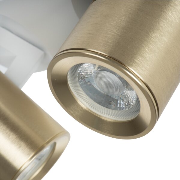 Kanlux 38966 - Faretto LAURIN 3xGU10/10W/230V ottone/bianco