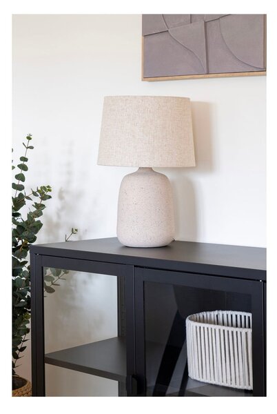 Lampada da tavolo color crema con paralume in tessuto (altezza 47 cm) Croft - House Nordic