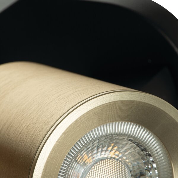 Kanlux 38961 - Faretto LAURIN 2xGU10/10W/230V ottone/nero