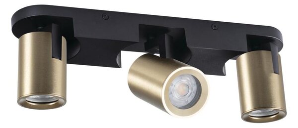 Kanlux 38962 - Faretto LAURIN 3xGU10/10W/230V ottone/nero