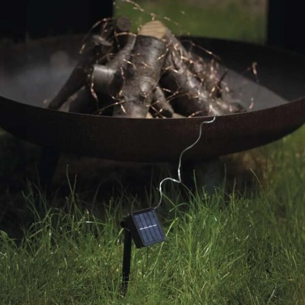 Catena solare LED/2,4W/1,2V 1xAA 15 m IP44 3000K 600 mAh