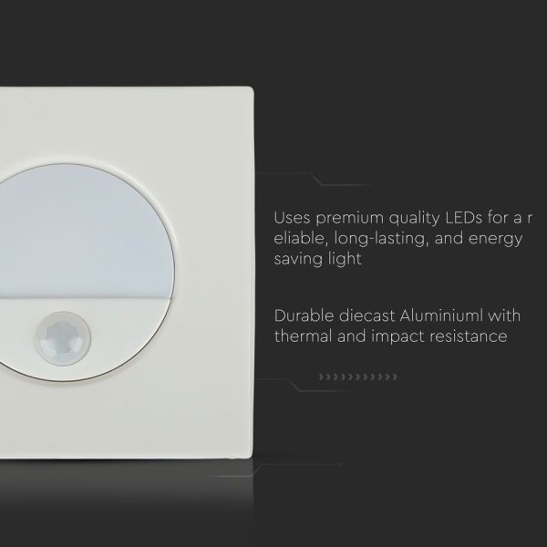 Lampada LED per scale con sensore movimento LED/3W/230V 4000K bianco