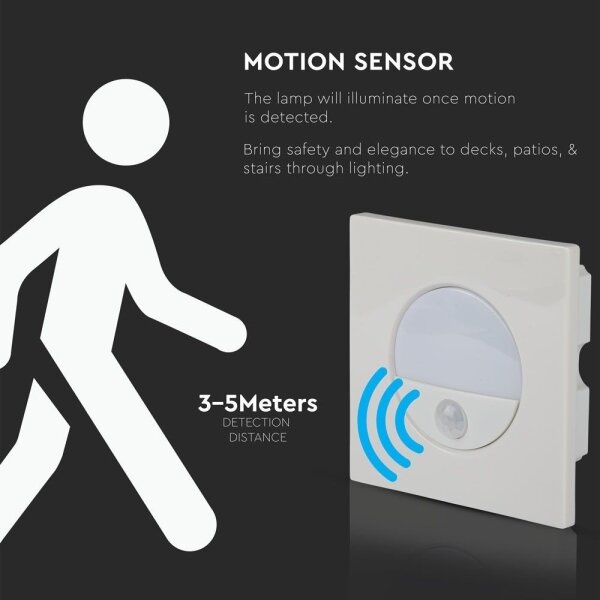 Lampada LED per scale con sensore movimento LED/3W/230V 4000K bianco